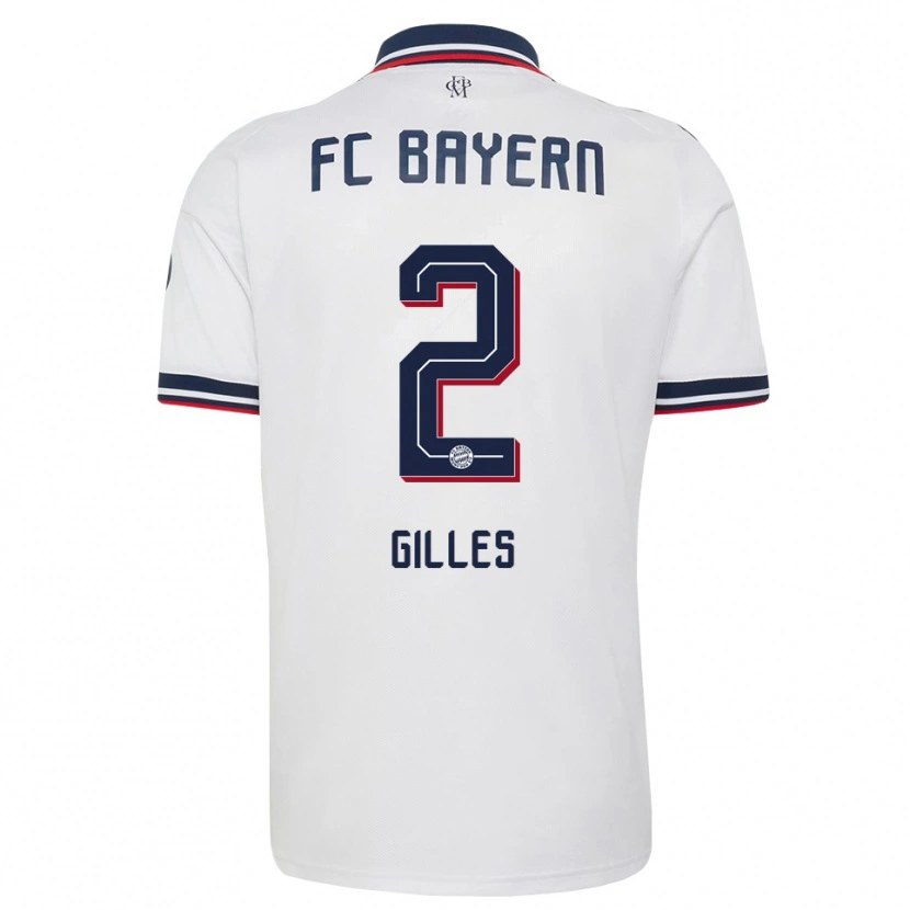 Danxen Damen Vanessa Gilles #2 Weiß Grau Rot Auswärtstrikot Trikot 2026/27 T-Shirt