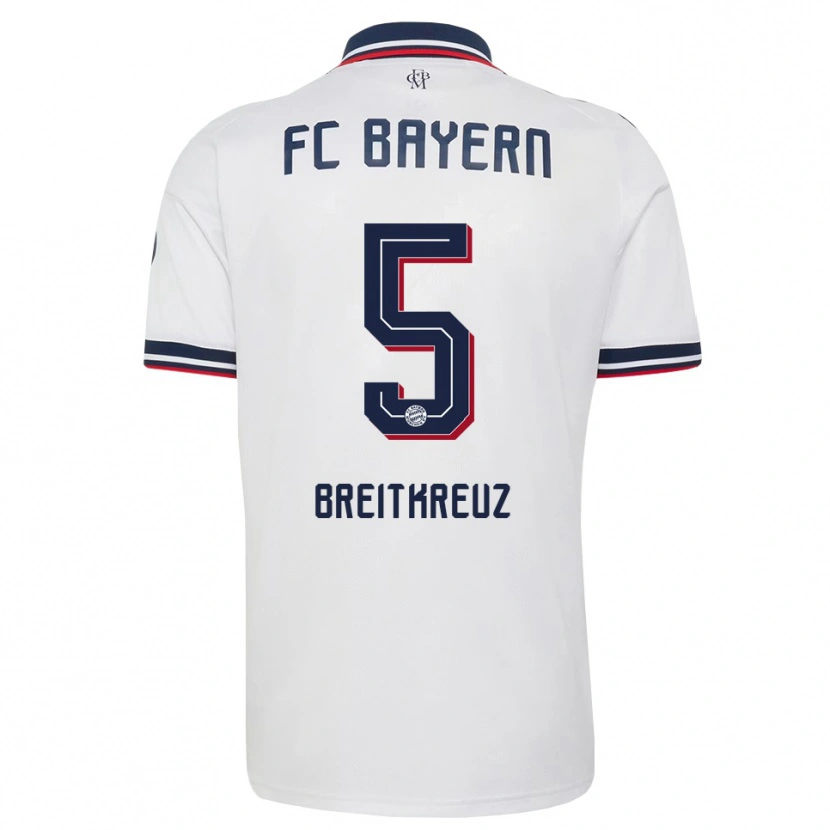 Danxen Damen Steve Breitkreuz #5 Weiß Grau Rot Auswärtstrikot Trikot 2026/27 T-Shirt