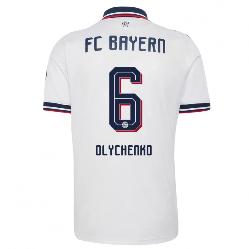 Danxen Damen Bogdan Olychenko #6 Weiß Grau Rot Auswärtstrikot Trikot 2026/27 T-Shirt