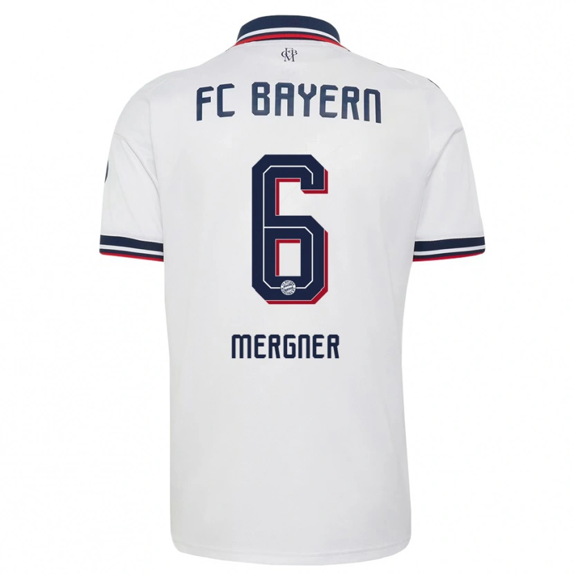 Danxen Damen Max Mergner #6 Weiß Grau Rot Auswärtstrikot Trikot 2026/27 T-Shirt