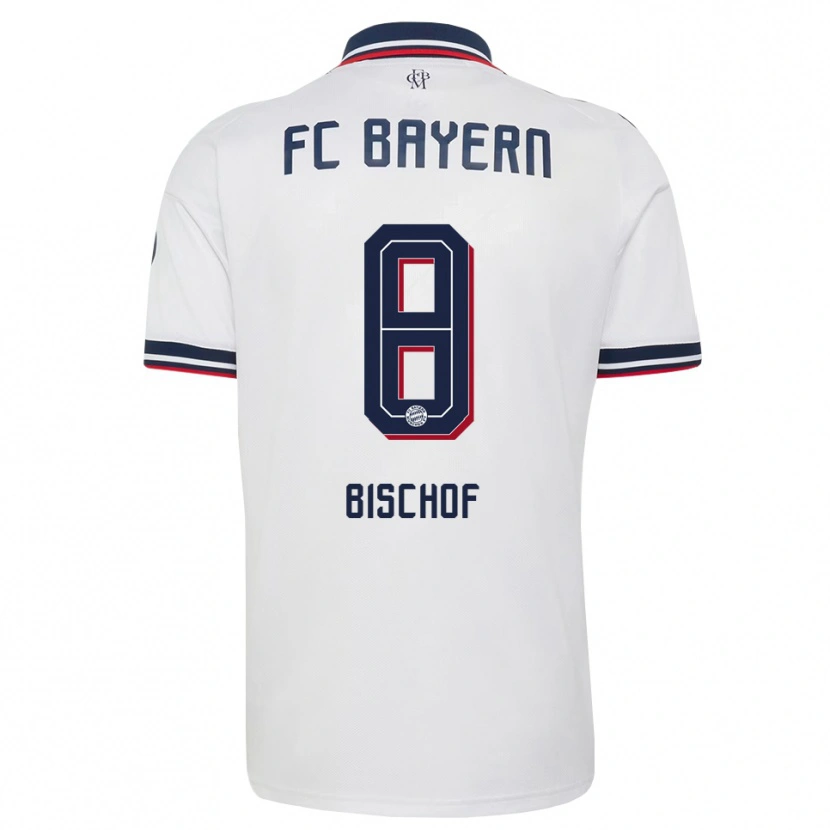 Danxen Damen Tom Bischof #8 Weiß Grau Rot Auswärtstrikot Trikot 2026/27 T-Shirt