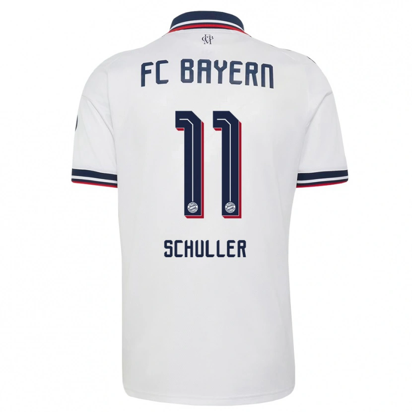 Danxen Damen Lea Schuller #11 Weiß Grau Rot Auswärtstrikot Trikot 2026/27 T-Shirt