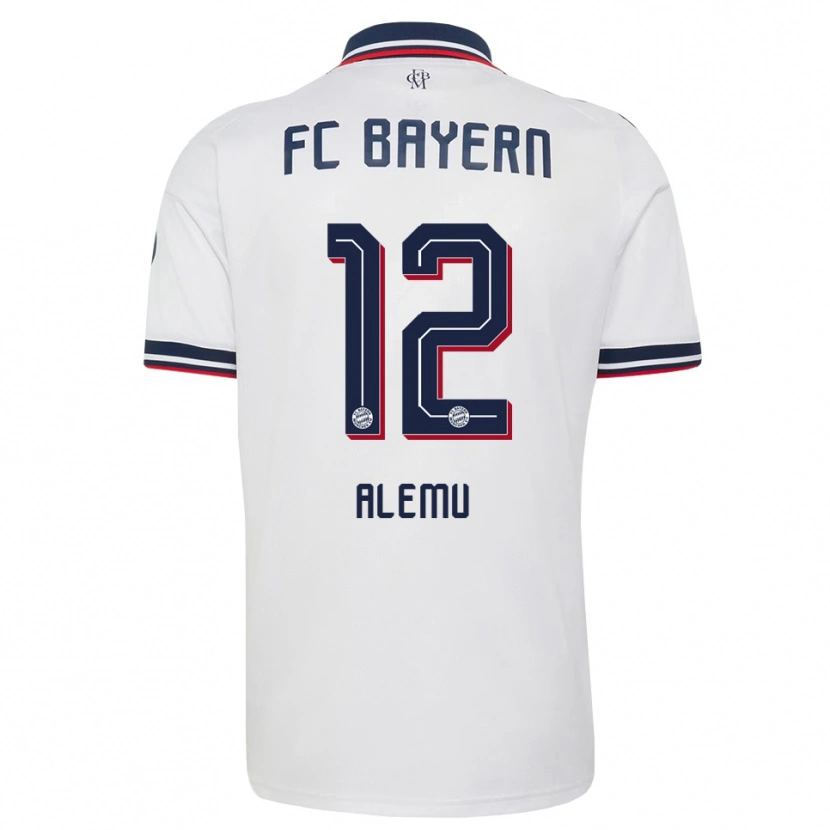 Danxen Damen Liul Alemu #12 Weiß Grau Rot Auswärtstrikot Trikot 2026/27 T-Shirt