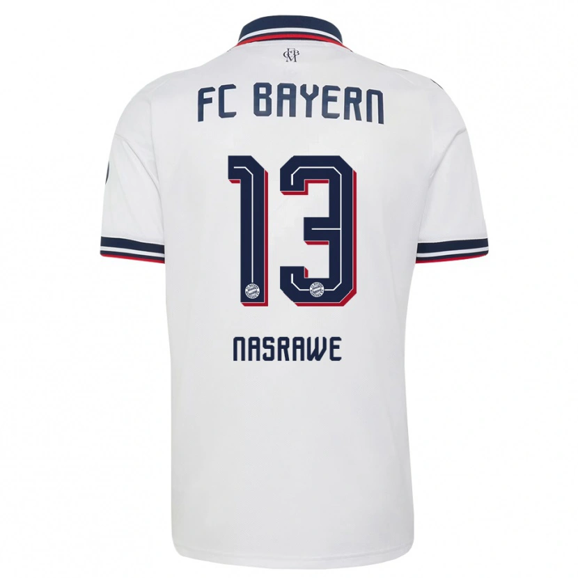 Danxen Damen Jussef Nasrawe #13 Weiß Grau Rot Auswärtstrikot Trikot 2026/27 T-Shirt