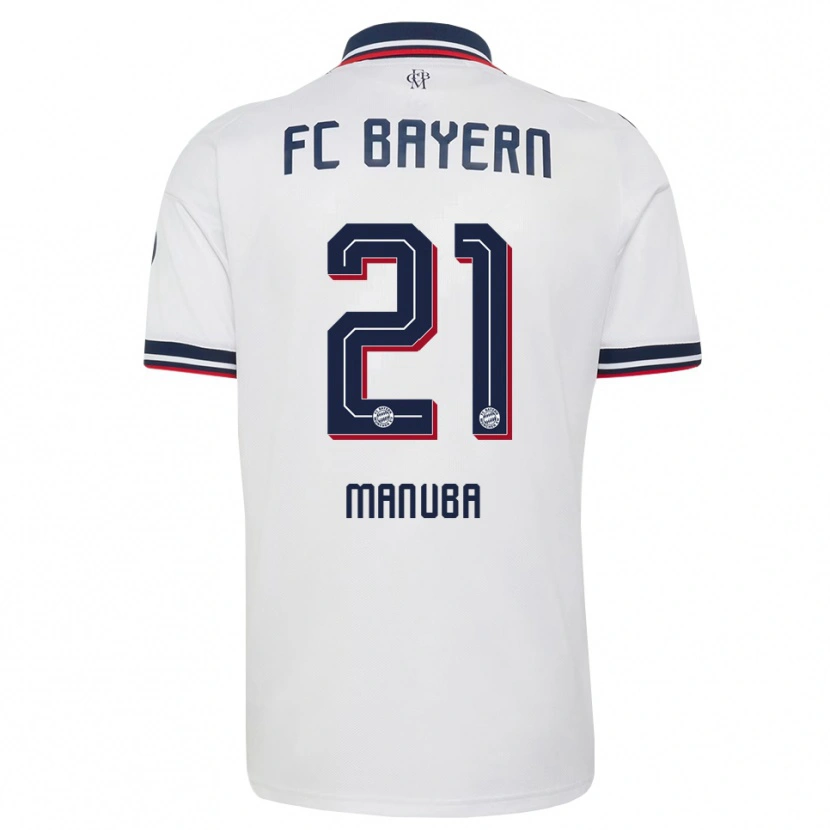 Danxen Damen Vincent Manuba #21 Weiß Grau Rot Auswärtstrikot Trikot 2026/27 T-Shirt