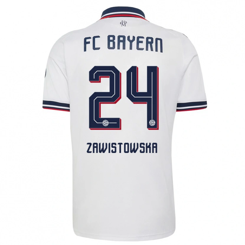Danxen Damen Weronika Zawistowska #24 Weiß Grau Rot Auswärtstrikot Trikot 2026/27 T-Shirt