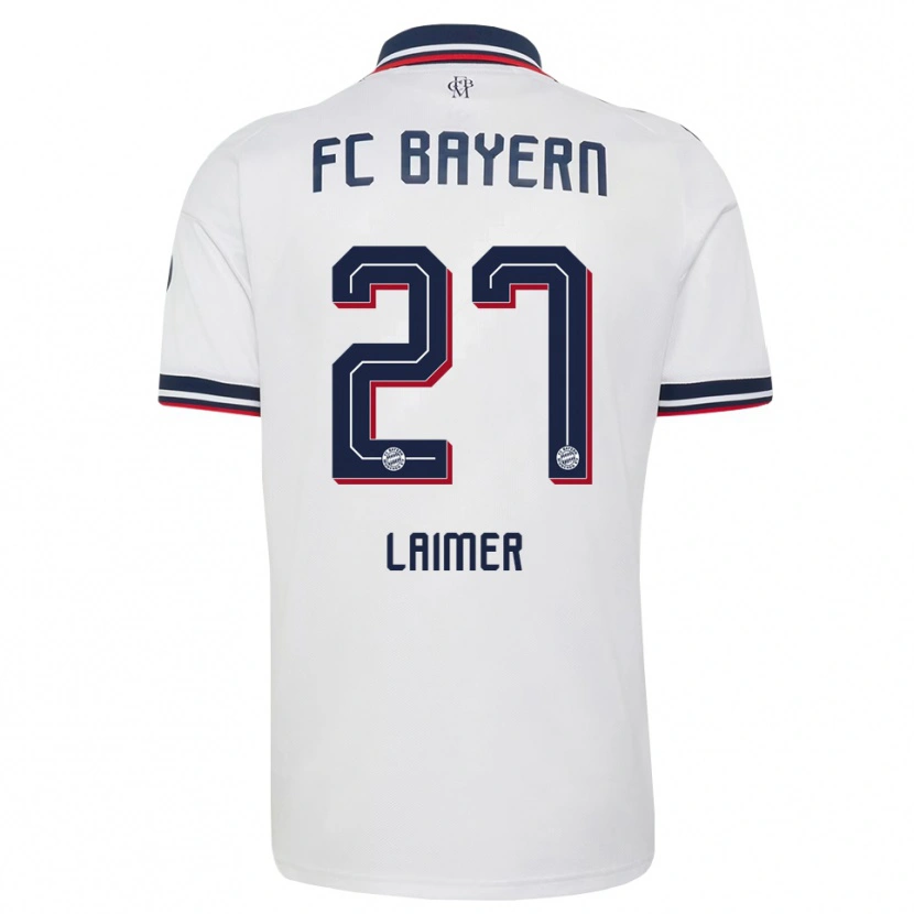 Danxen Damen Konrad Laimer #27 Weiß Grau Rot Auswärtstrikot Trikot 2026/27 T-Shirt