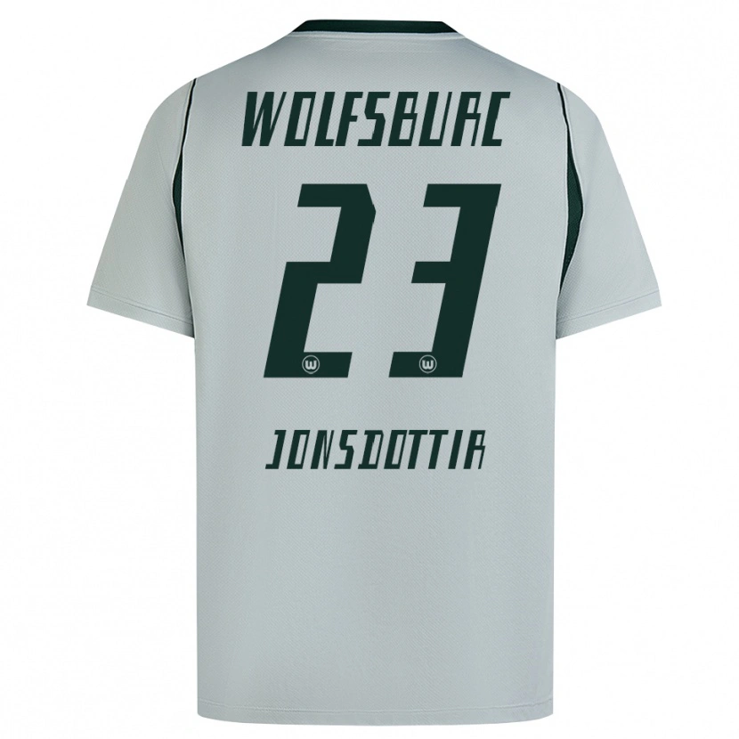 Danxen Damen Sveindís Jane Jónsdóttir #23 Grau Grün Auswärtstrikot Trikot 2026/27 T-Shirt
