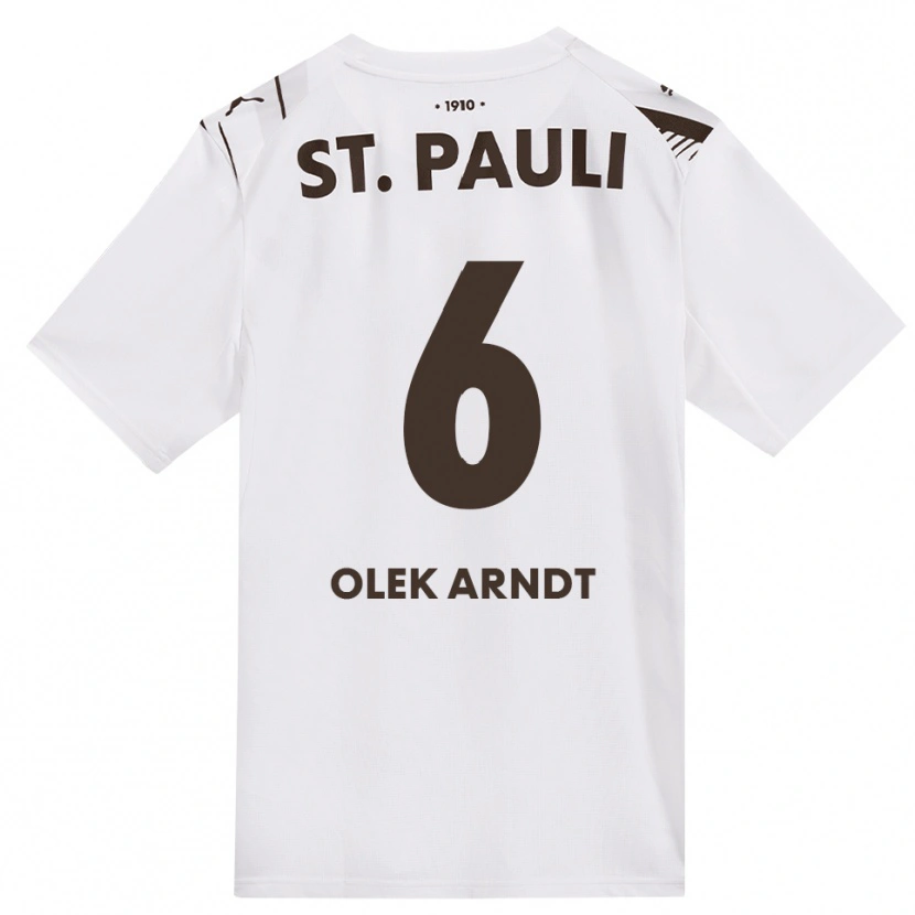 Danxen Damen Frederik Olek Arndt #6 Kaffee Weiß Rot Auswärtstrikot Trikot 2026/27 T-Shirt