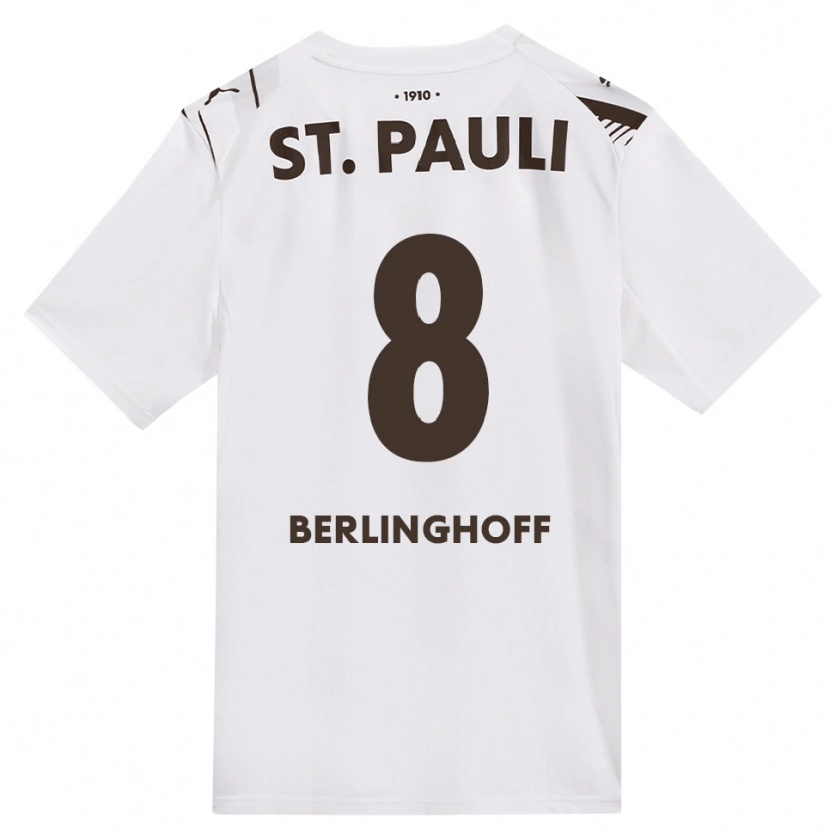 Danxen Damen Marlene Berlinghoff #8 Kaffee Weiß Rot Auswärtstrikot Trikot 2026/27 T-Shirt