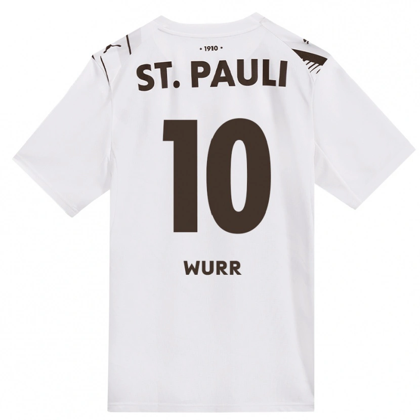 Danxen Damen Hendrik Wurr #10 Kaffee Weiß Rot Auswärtstrikot Trikot 2026/27 T-Shirt