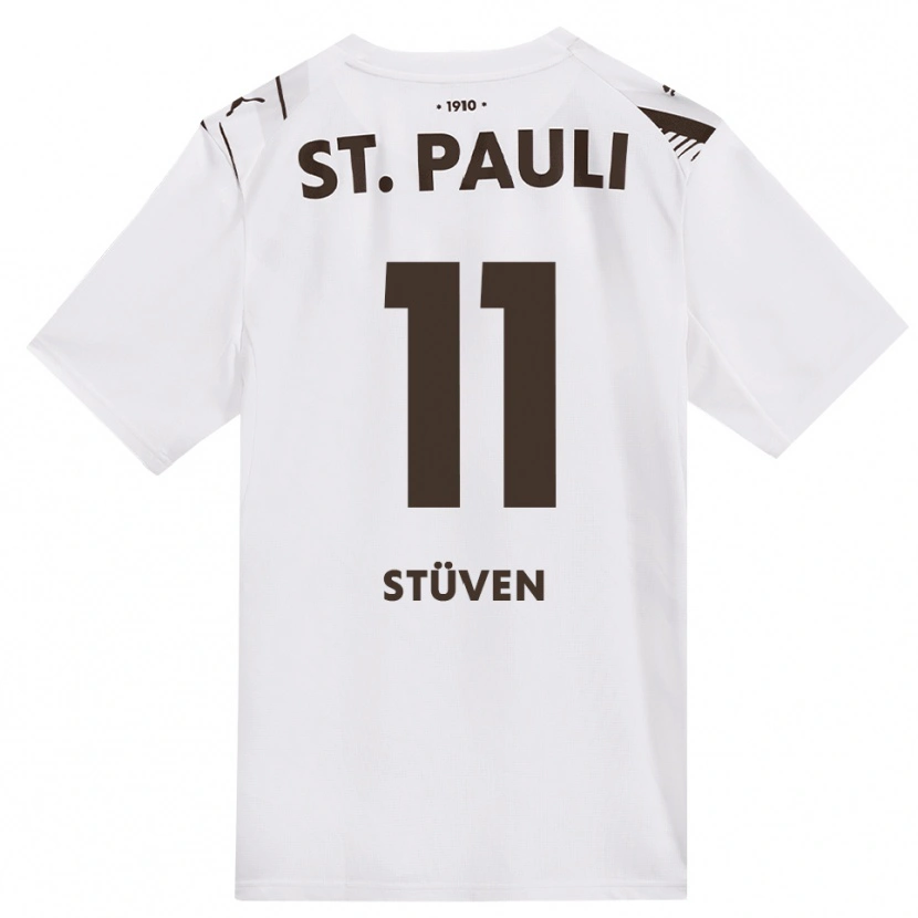 Danxen Damen Max Stüven #11 Kaffee Weiß Rot Auswärtstrikot Trikot 2026/27 T-Shirt
