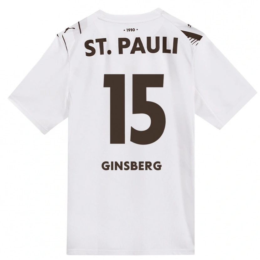 Danxen Damen Pauline Ginsberg #15 Kaffee Weiß Rot Auswärtstrikot Trikot 2026/27 T-Shirt