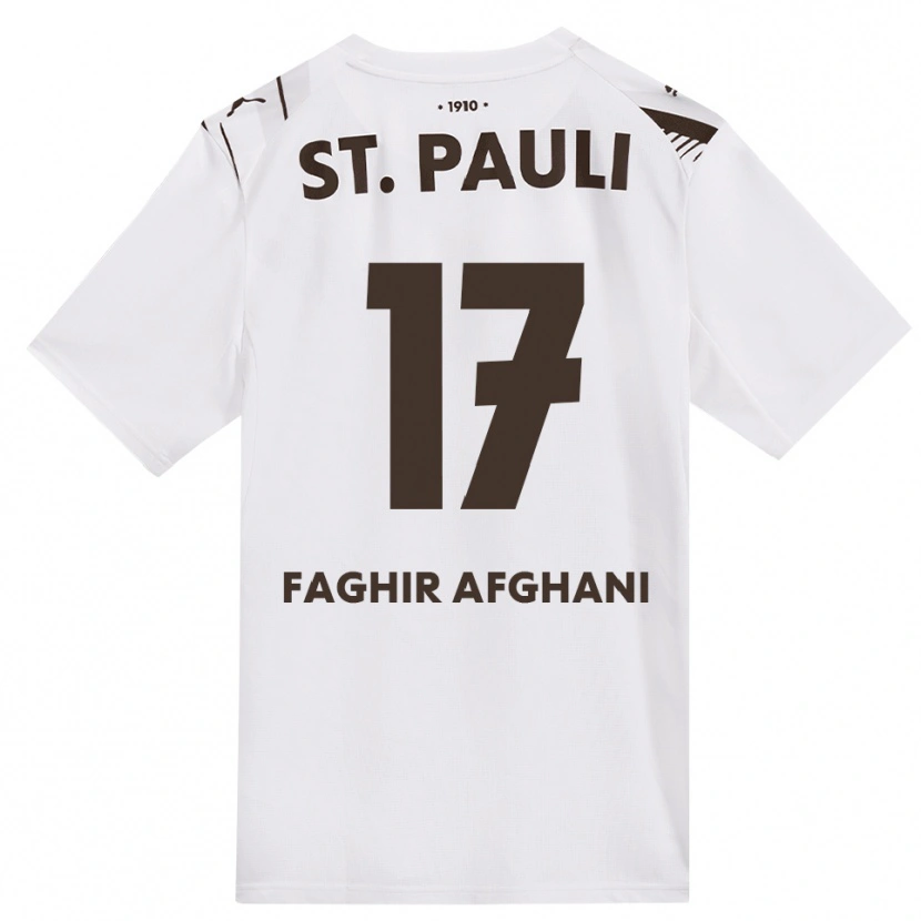 Danxen Damen Younan Faghir Afghani #17 Kaffee Weiß Rot Auswärtstrikot Trikot 2026/27 T-Shirt