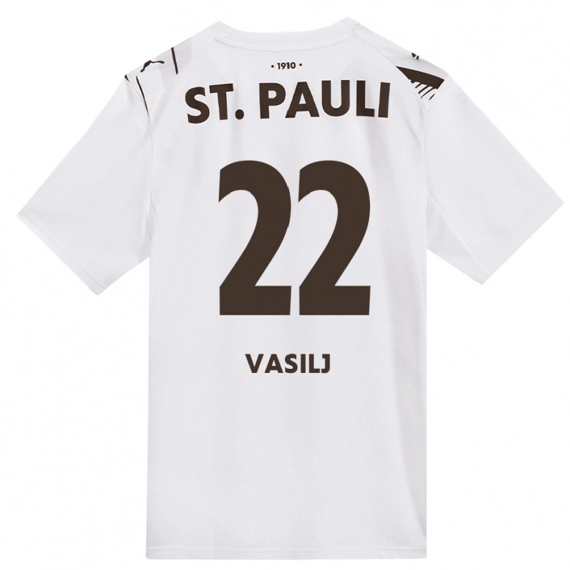 Danxen Damen Nikola Vasilj #22 Kaffee Weiß Rot Auswärtstrikot Trikot 2026/27 T-Shirt
