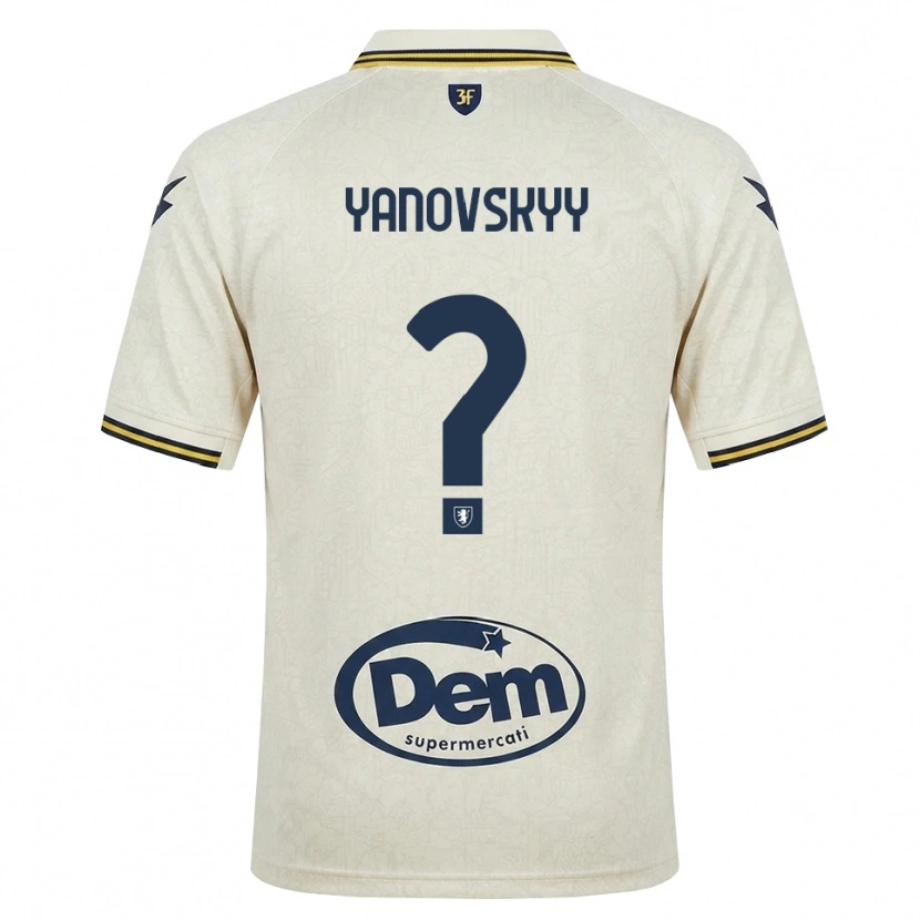 Danxen Damen Riccardo Yanovskyy #0 Oldlace Gelb Schwarz Auswärtstrikot Trikot 2026/27 T-Shirt