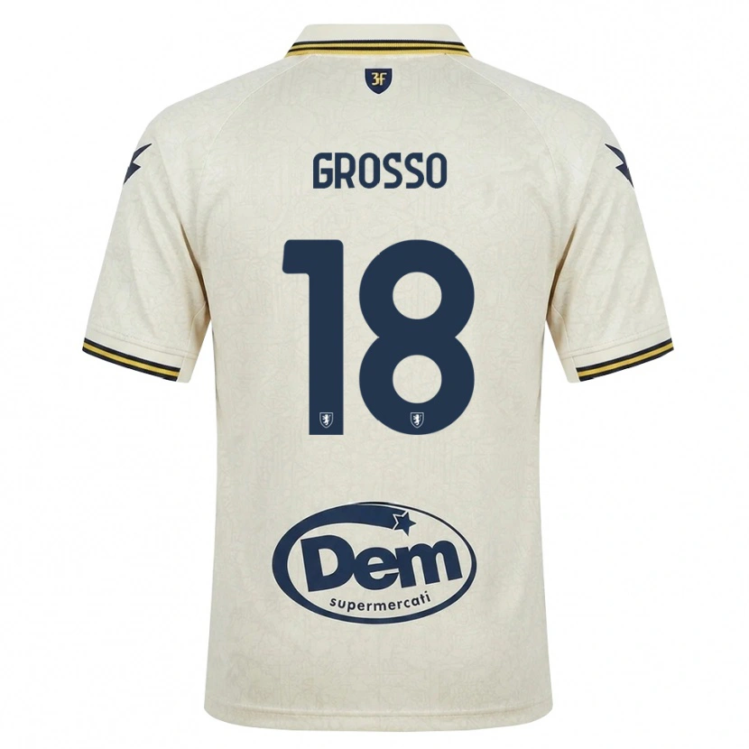 Danxen Damen Filippo Grosso #18 Oldlace Gelb Schwarz Auswärtstrikot Trikot 2026/27 T-Shirt