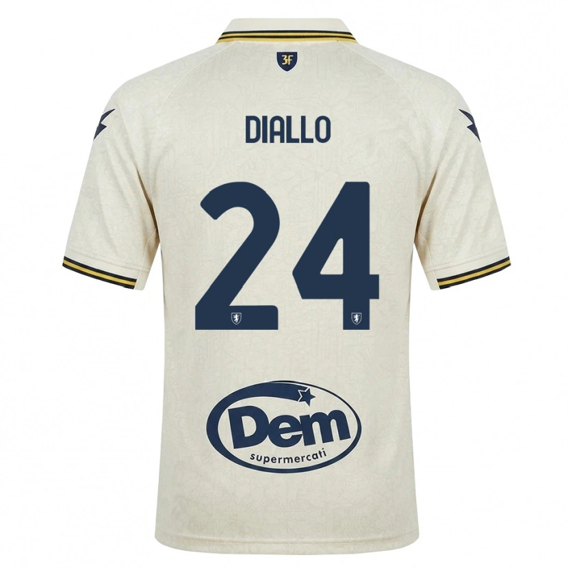 Danxen Damen Abdoul Diallo #24 Oldlace Gelb Schwarz Auswärtstrikot Trikot 2026/27 T-Shirt