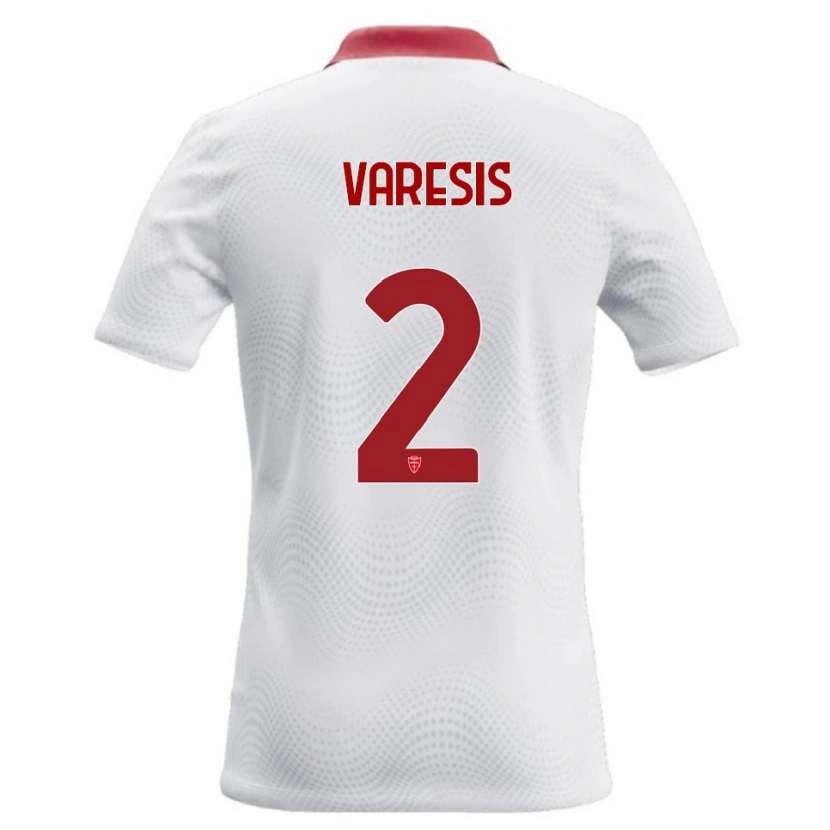 Danxen Damen Konstantinos Varesis #2 Weiß Rot Auswärtstrikot Trikot 2026/27 T-Shirt