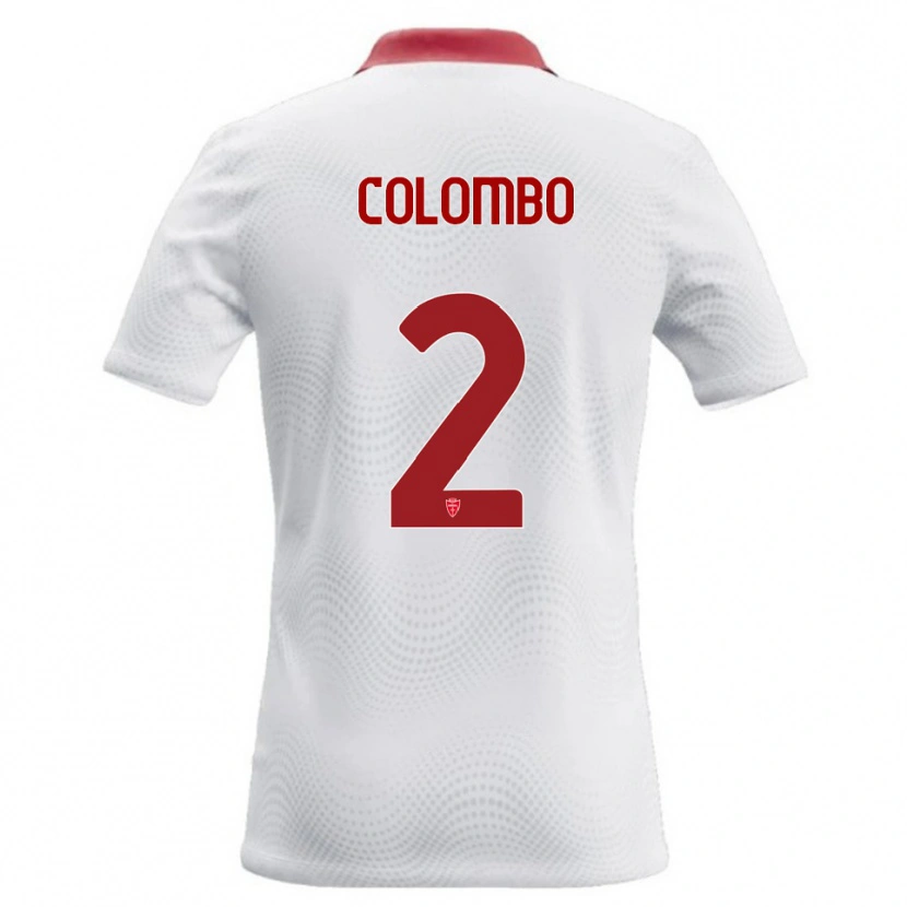 Danxen Damen Davide Colombo #2 Weiß Rot Auswärtstrikot Trikot 2026/27 T-Shirt