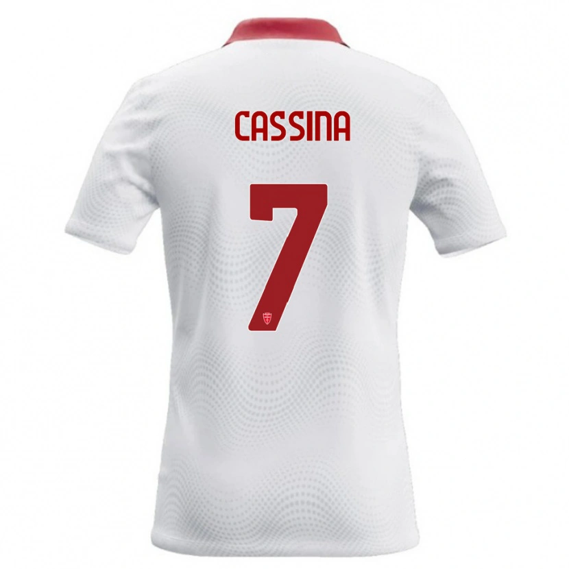 Danxen Damen Tommaso Cassina #7 Weiß Rot Auswärtstrikot Trikot 2026/27 T-Shirt