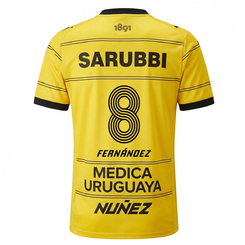 Danxen Damen Nicolás Fernández #8 Gelb Schwarz Auswärtstrikot Trikot 2026/27 T-Shirt