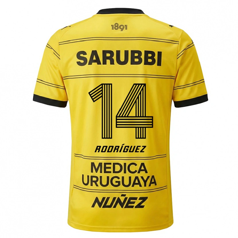 Danxen Damen Kevin Rodríguez #14 Gelb Schwarz Auswärtstrikot Trikot 2026/27 T-Shirt