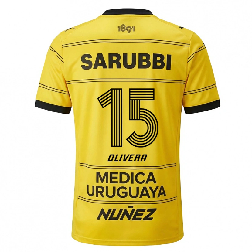 Danxen Damen Maximiliano Olivera #15 Gelb Schwarz Auswärtstrikot Trikot 2026/27 T-Shirt