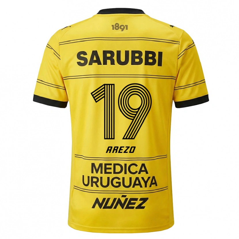 Danxen Damen Matías Arezo #19 Gelb Schwarz Auswärtstrikot Trikot 2026/27 T-Shirt