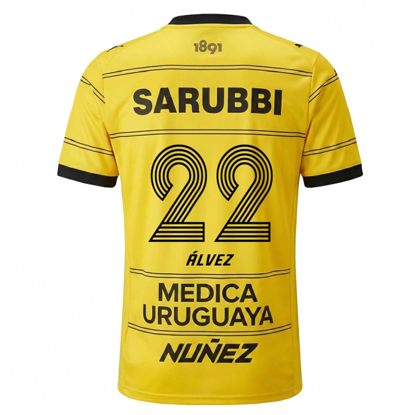 Danxen Damen Facundo Álvez #22 Gelb Schwarz Auswärtstrikot Trikot 2026/27 T-Shirt