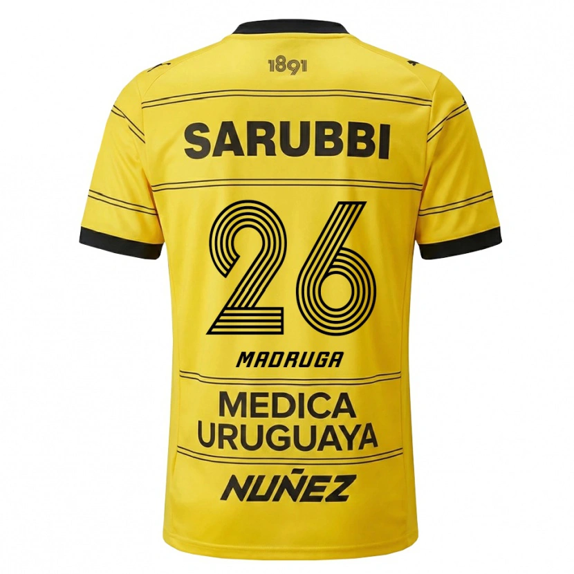 Danxen Damen Andrés Madruga #26 Gelb Schwarz Auswärtstrikot Trikot 2026/27 T-Shirt