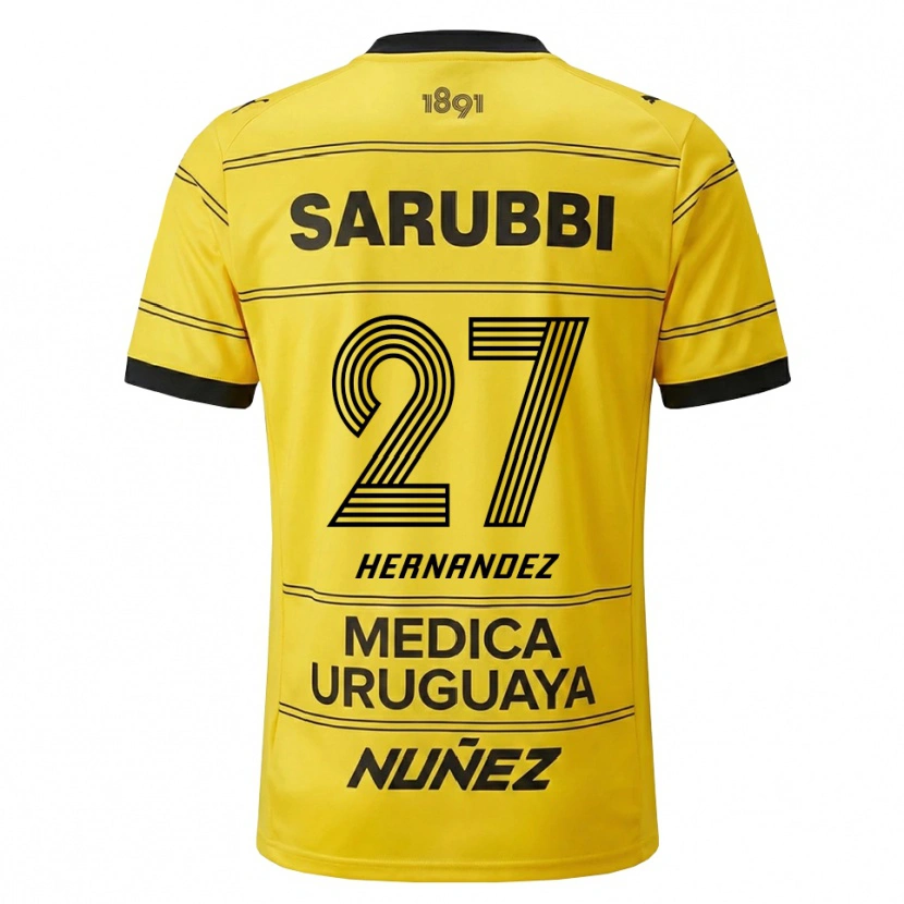Danxen Damen Lucas Hernández #27 Gelb Schwarz Auswärtstrikot Trikot 2026/27 T-Shirt