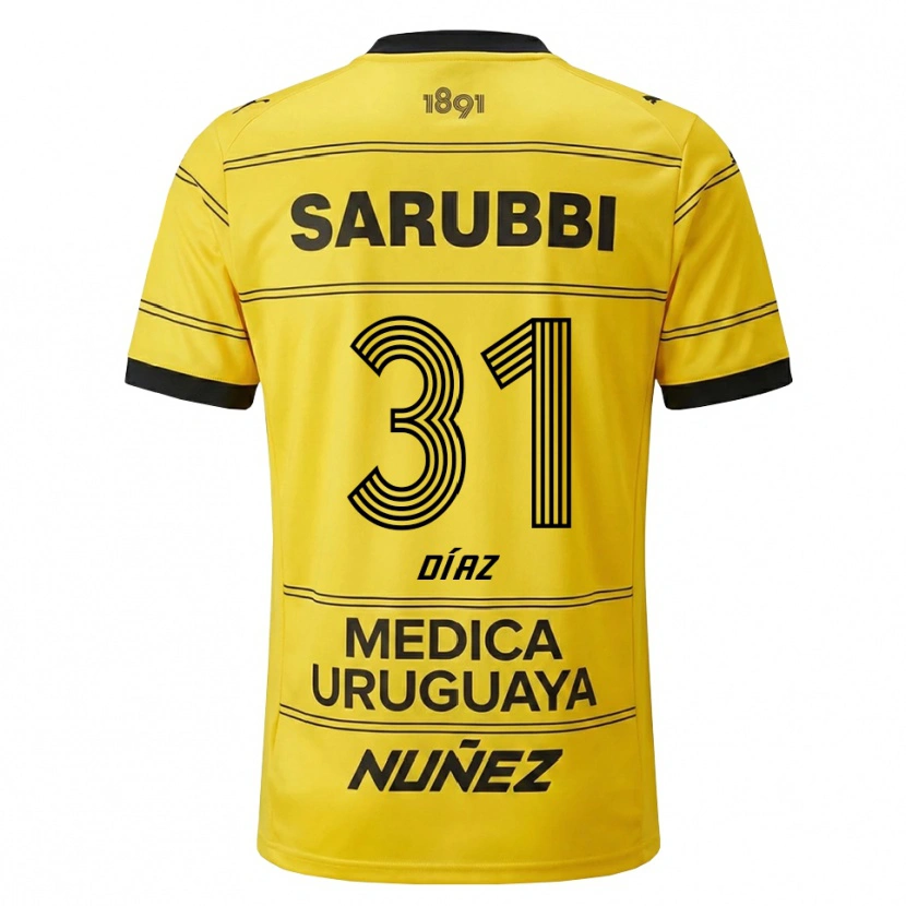 Danxen Damen Leandro Díaz #31 Gelb Schwarz Auswärtstrikot Trikot 2026/27 T-Shirt