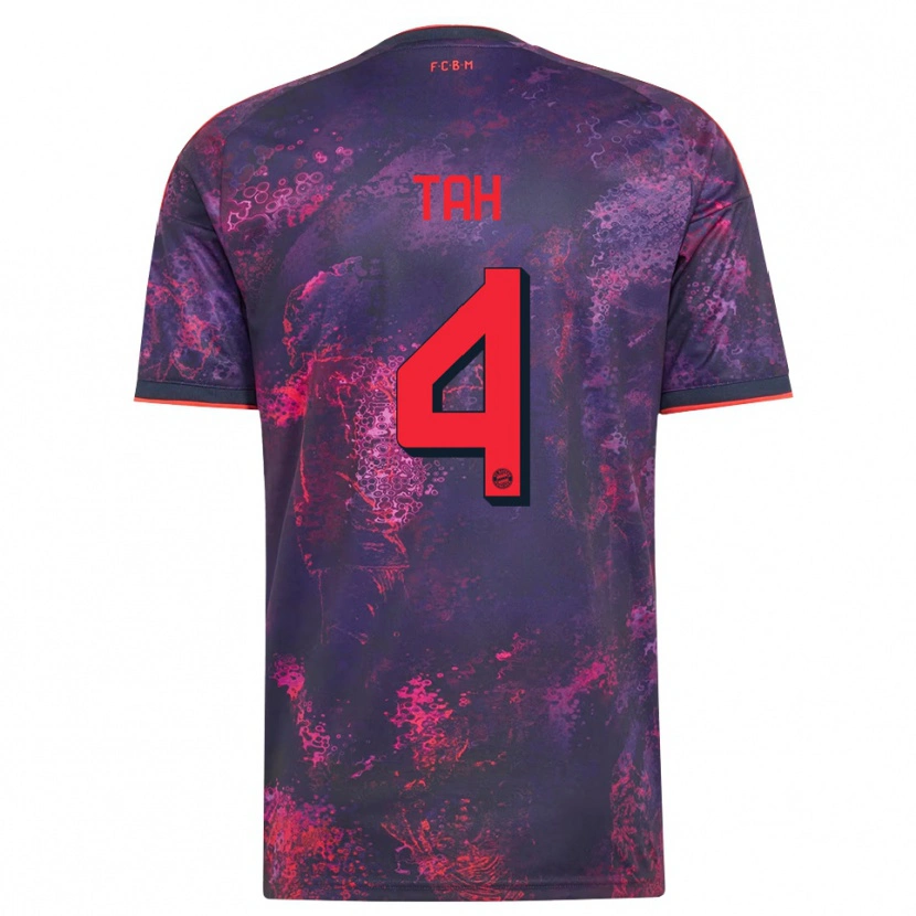 Danxen Damen Jonathan Tah #4 Lila Rot Ausweichtrikot Trikot 2026/27 T-Shirt