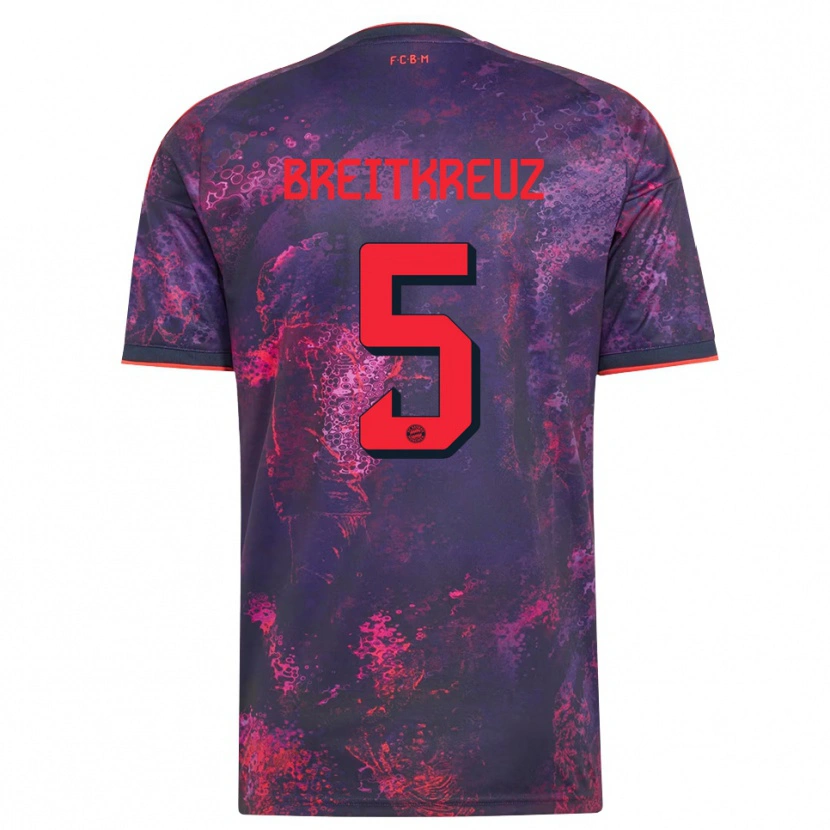 Danxen Damen Steve Breitkreuz #5 Lila Rot Ausweichtrikot Trikot 2026/27 T-Shirt