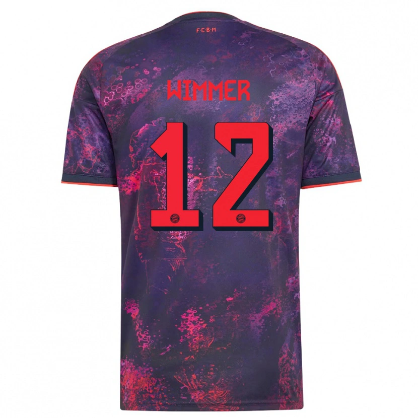 Danxen Damen Benedikt Wimmer #12 Lila Rot Ausweichtrikot Trikot 2026/27 T-Shirt