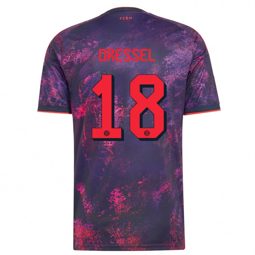 Danxen Damen Timon Dressel #18 Lila Rot Ausweichtrikot Trikot 2026/27 T-Shirt
