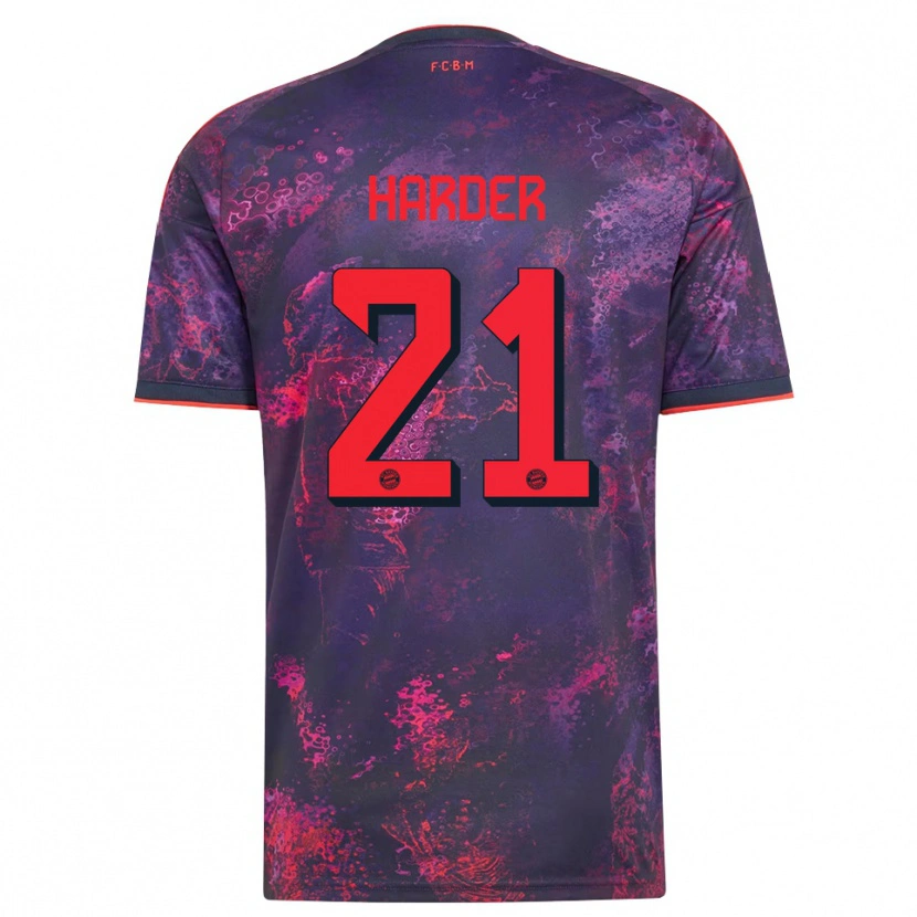 Danxen Damen Pernille Harder #21 Lila Rot Ausweichtrikot Trikot 2026/27 T-Shirt