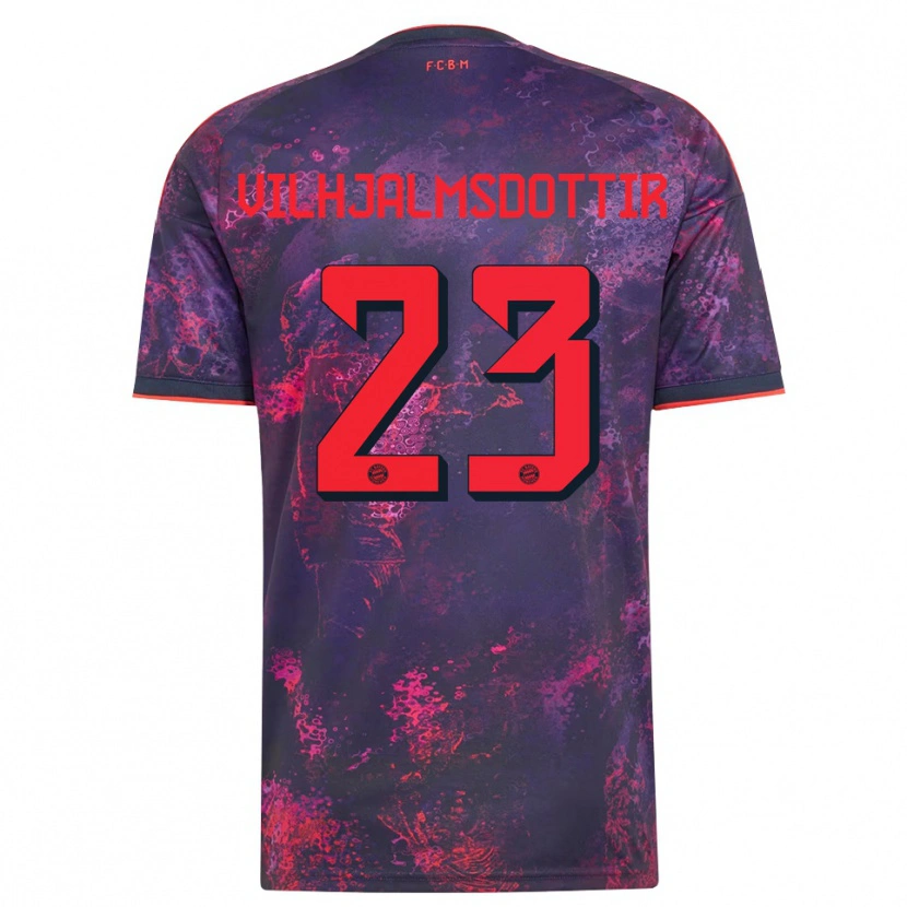 Danxen Damen Karolina Lea Vilhjalmsdottir #23 Lila Rot Ausweichtrikot Trikot 2026/27 T-Shirt