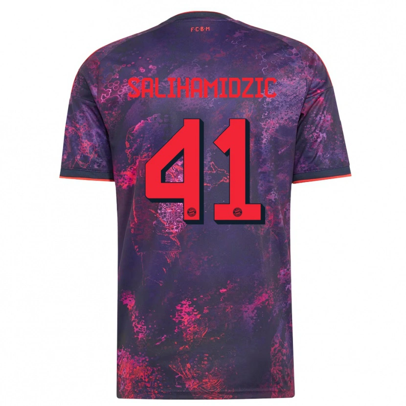 Danxen Damen Nick Salihamidzic #41 Lila Rot Ausweichtrikot Trikot 2026/27 T-Shirt