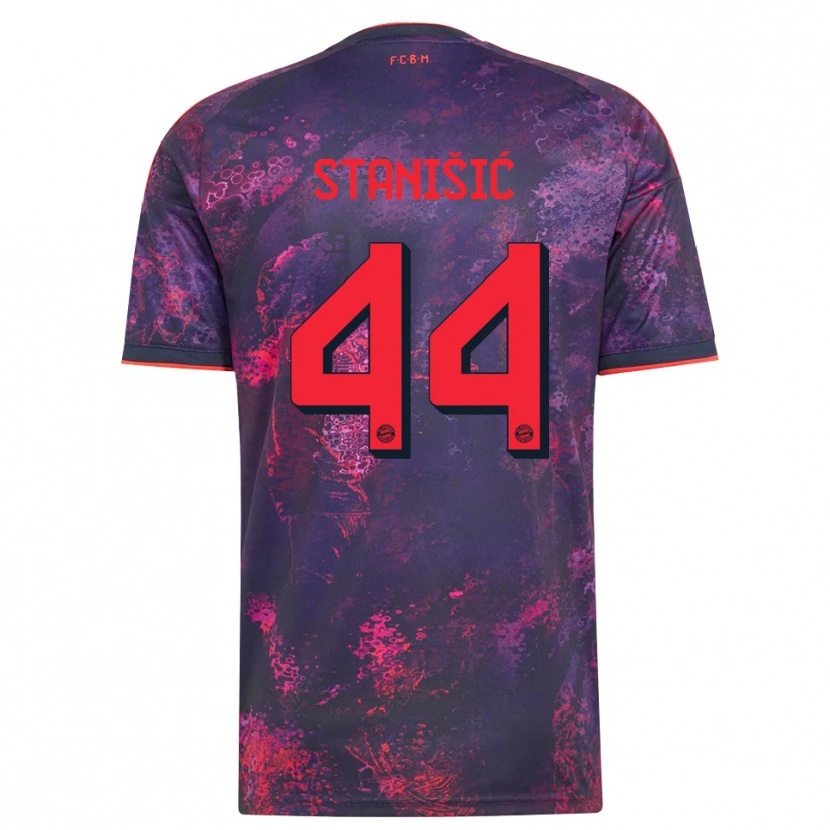 Danxen Damen Josip Stanisic #44 Lila Rot Ausweichtrikot Trikot 2026/27 T-Shirt