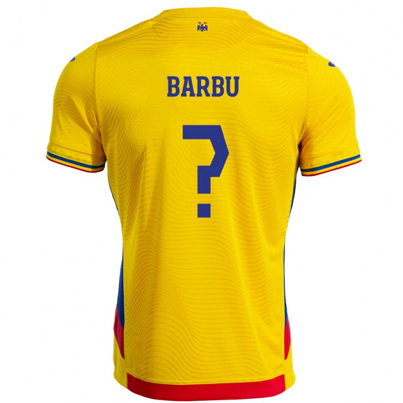 Danxen Kinder Rumänische David Barbu #0 Gelb Heimtrikot Trikot 24-26 T-Shirt