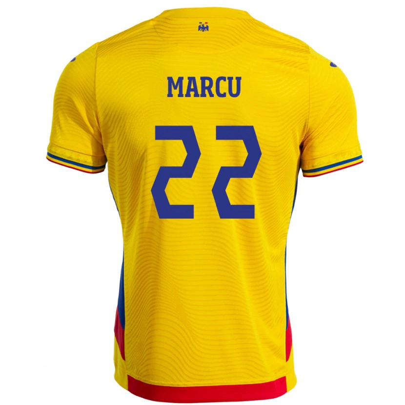 Danxen Kinder Rumänische Carmen Marcu #22 Gelb Heimtrikot Trikot 24-26 T-Shirt