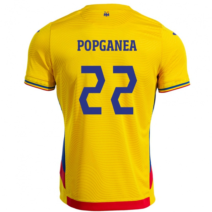 Danxen Kinder Rumänische Mirela Pop-Ganea #22 Gelb Heimtrikot Trikot 24-26 T-Shirt