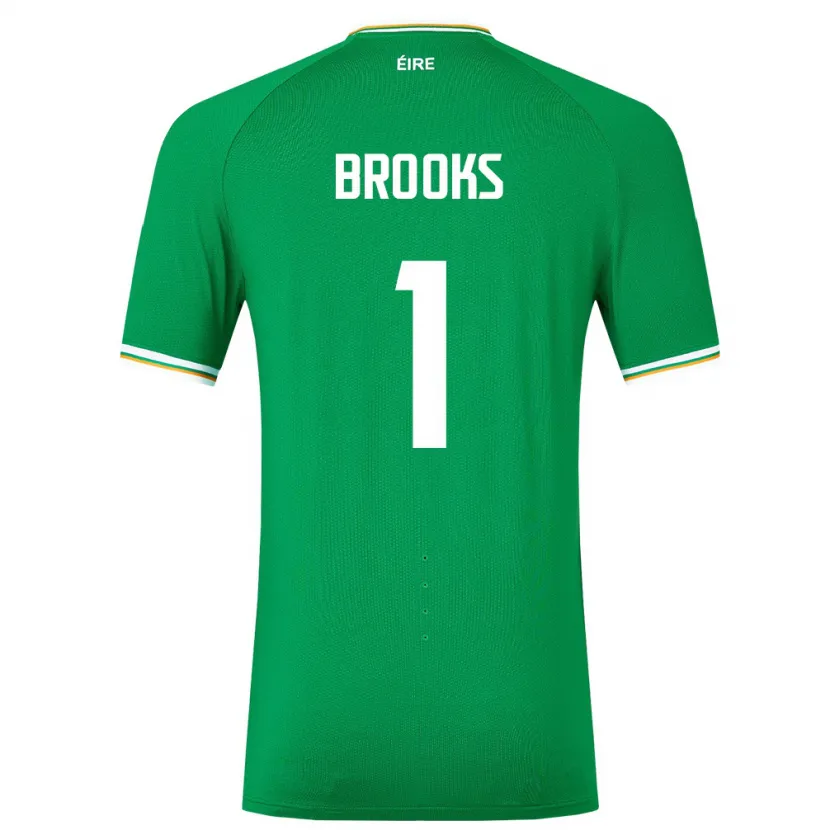 Danxen Kinder Irische Tiernan Brooks #1 Grün Heimtrikot Trikot 24-26 T-Shirt