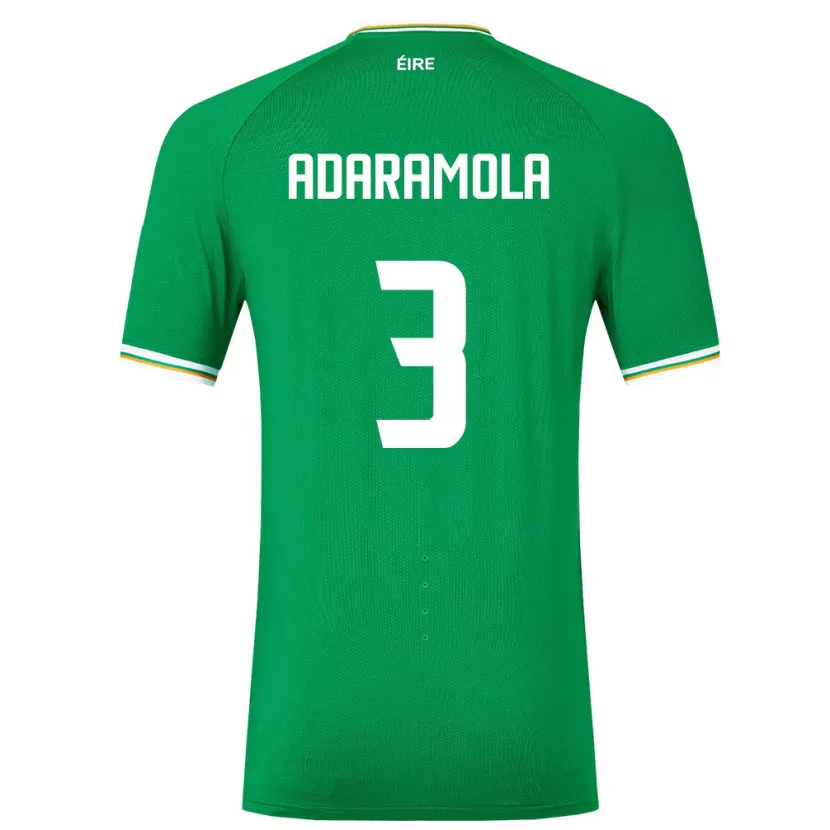 Danxen Kinder Irische Tayo Adaramola #3 Grün Heimtrikot Trikot 24-26 T-Shirt