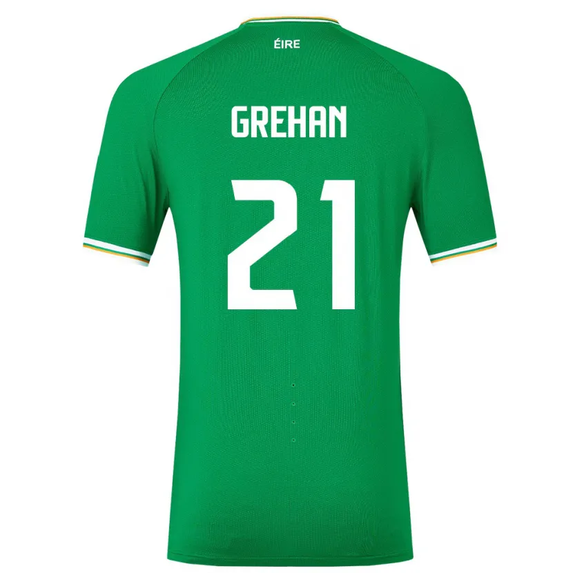 Danxen Kinder Irische Sean Grehan #21 Grün Heimtrikot Trikot 24-26 T-Shirt