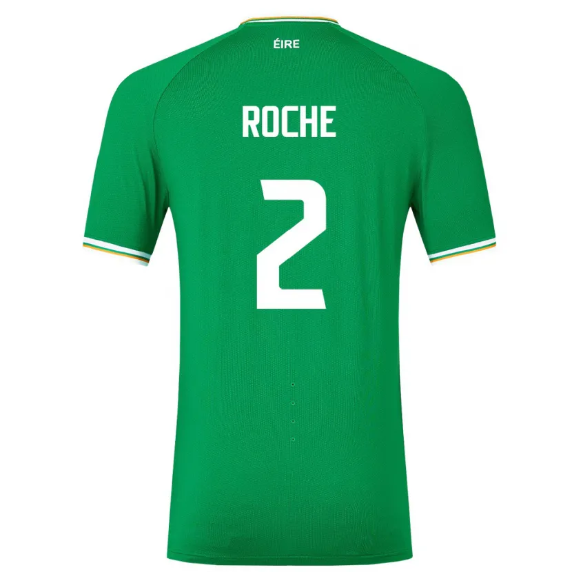 Danxen Kinder Irische James Roche #2 Grün Heimtrikot Trikot 24-26 T-Shirt
