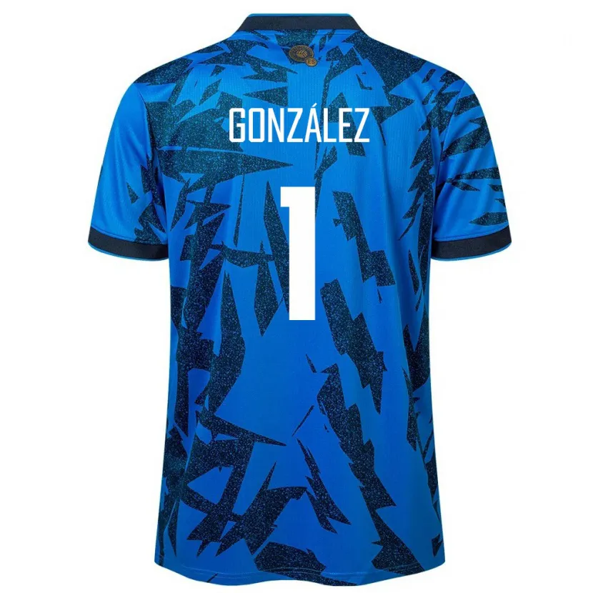 Danxen Kinder El Salvador Mario González #1 Blau Heimtrikot Trikot 24-26 T-Shirt