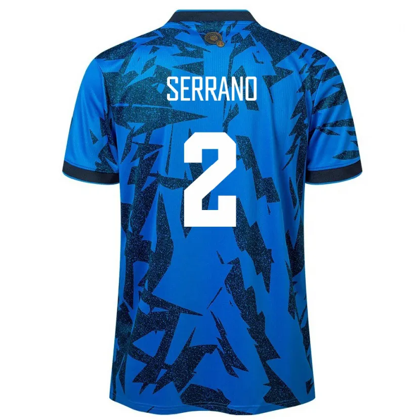 Danxen Kinder El Salvador Alejandro Serrano #2 Blau Heimtrikot Trikot 24-26 T-Shirt